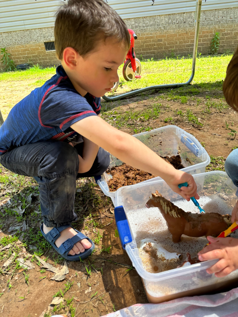 Animal Wash Sensory Activity for Spring