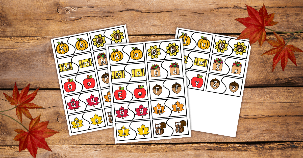 fall preschool printables