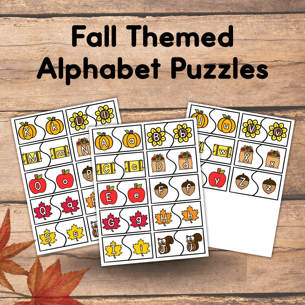 Fall Preschool Printables 