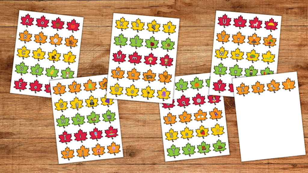 free fall preschool printables